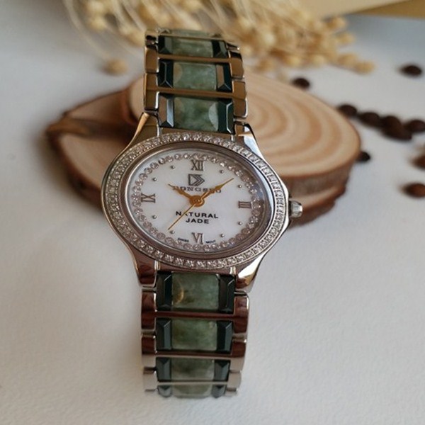 东西玉表（DONGSEO）天然翡翠手表时尚复古钻石女表